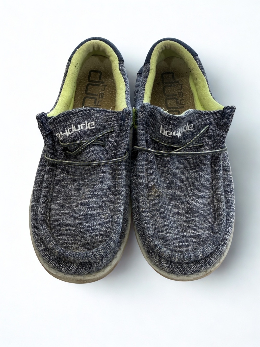 Hey Dude Boys Slip On Loafers Gray Knit Casual Comfort Shoes Lightweight